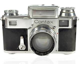 Vintage 1936 Zeiss Ikon Contax III 35mm Rangefinder Camera w/ Carl Zeiss Sonnar 5cm f/1.5 Lens - Pre-War German Collectible