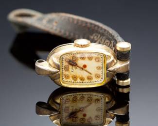 Vintage 1940s Art Deco ELGIN Ladies Cocktail Watch 10K RGP for Parts or Repair