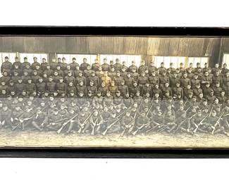Original WWI US Army Panoramic 'Yardlong' Photograph of an Infantry Company, c. 1918