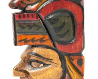 Vintage Mexican Folk Art Wood Mask - Hand-Carved Viejito, Danza de los Viejitos, Michoacán