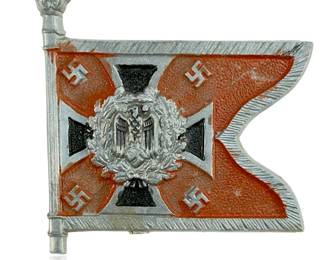 WWII German "Tag der Wehrmacht" Tinnie - Army Reconnaissance Unit - Aufklärungs-Abteilung 2 - Plastic Flag Badge c. 1939