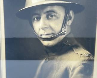 Original WWI US Army Soldier Portrait Photograph, 26th "Yankee" Division, Framed