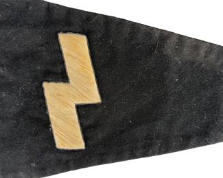 Original WWII German Third Reich Deutsches Jungvolk (DJ) Hitler Youth Sieg Rune Bicycle Pennant (Fahrradwimpel) c. 1930s-40s