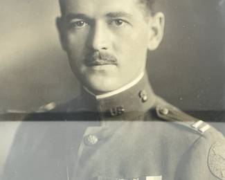 WWI Era US Army Officer Photo 26th "Yankee" Division YD Patch & Medals