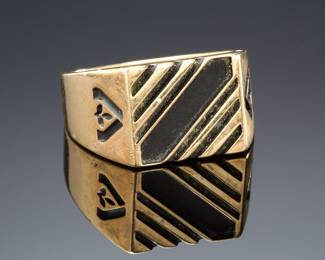 Rare Mid-Century 10K Gold Albertsons Corporate Award Ring by O.C. Tanner, 6.8g