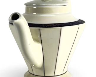 Vintage 1930s Hall China Art Deco Dodecagon Teapot for Forman Bros. Silver Luster