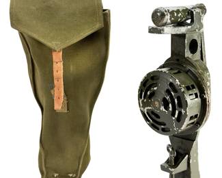 WWII Era Romanian Military Hand-Crank Air Raid Siren Anti-Aircraft Alarm