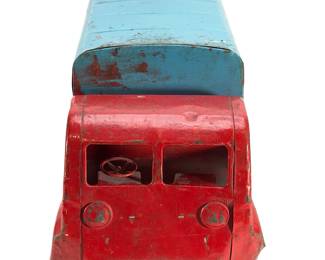 Vintage 1950s Tri-ang Pressed Steel Circus Van Lorry Truck, Large 23.5" Model with Original Decals