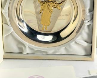 Evangelos Frudakis (1921-2019) "The Resurrection" Sterling Silver & 24k Gold Plate, 1973 Franklin Mint, First Easter Issue, Box & COA