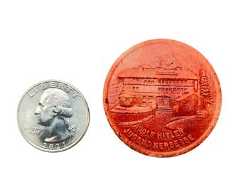WWII German Adolf Hitler Youth Hostel Tinnie Badge (Adolf Hitler Jugendherberge Abzeichen)