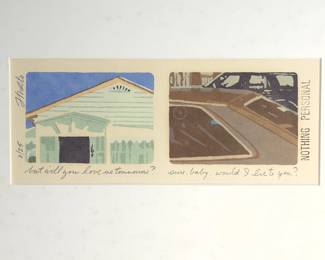 Linda Molto SIGNED & NUMBERED Screenprint Diptych "Will You Love Me Tomorrow" 1988
