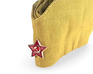 Vintage Soviet Red Army Pilotka Side Cap, Unissued, Kirov Factory Stamp Russian