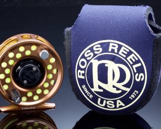 Ross Reels CLA 1.5 Fly Reel - Made in USA - Bronze Large Arbor 3-5wt Trout Reel in Excellent Condition w/ Original Pouch