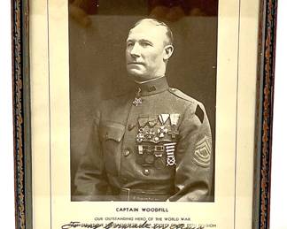 Historic WWI Hero Capt. Samuel Woodfill Signed Photograph with Medal of Honor, 1930 Presentation