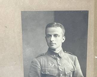 Original WWI French Air Service Pilot Studio Portrait Photograph, Caponier Paris