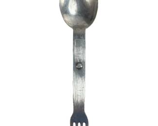 WWII German Navy Fork & Spoon Utensil - 1939 Dated & HMZ Marked - Kriegsmarine Göffel