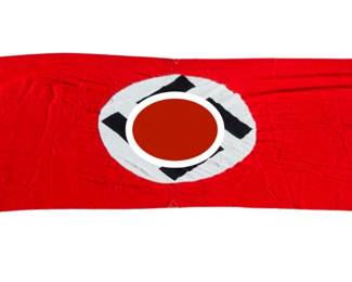 Massive Original WWII German Third Reich NSDAP Architectural Parade Banner / Hausfahne Flag, c. 1933-1945 / Original riesiges Propaganda-Banner / Hausfahne der NSDAP, Drittes Reich / WK2, ca. 1933-1945