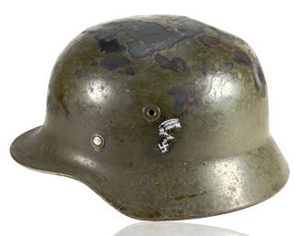 Original German WWII M40 Army Single Decal Combat Helmet / Stahlhelm M40, Heer, Wehrmacht
