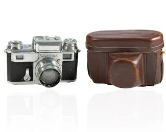 Vintage 1936 Zeiss Ikon Contax III 35mm Rangefinder Camera w/ Carl Zeiss Sonnar 5cm f/1.5 Lens - Pre-War German Collectible