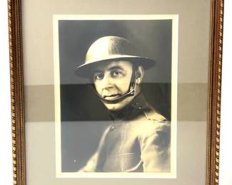 Original WWI US Army Soldier Portrait Photograph, 26th "Yankee" Division, Framed