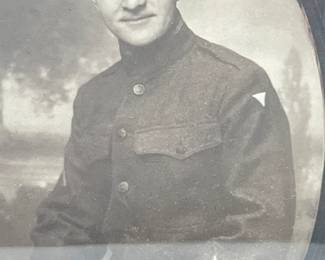 WWI US Army A.E.F. Soldier Portrait with III Corps Insignia