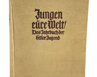 WWII German HITLER YOUTH 1942 Yearbook "Jungen eure Welt!" with 1941 Christmas Inscription - Nazi Party Press