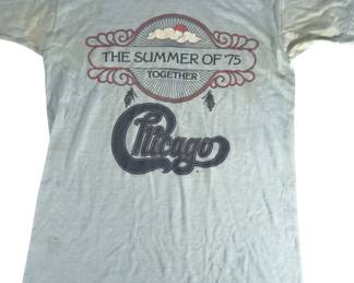 VTG 1975 Chicago & The Beach Boys "Beachago" Tour T-Shirt RARE Single Stitch Rock Tee