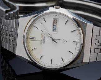 Vintage 1979 Seiko Quartz SQ Watch 7123-8149, For Parts or Repair, Project Donor Movement