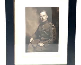 WWI US Army AEF "Patched" Soldier Photo - 3rd Army Occupation, USAAS Rooster, Wound Chevron, Fourragère