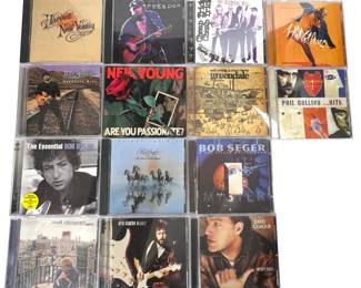 A Curated Collection of Classic Rock CDs: Neil Young, Bob Dylan, Eric Clapton, David Gilmour & More
