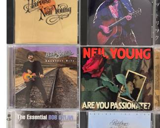A Curated Collection of Classic Rock CDs: Neil Young, Bob Dylan, Eric Clapton, David Gilmour & More