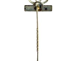 Pre-WWII German Krupp Steel Works Employee Stick Pin - Imperial / Weimar Era Drei Ringe Logo Badge c. 1910-1933