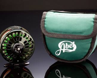 Classic Abel Super 5 Fly Reel - Gloss Black - Pre-2017 Camarillo, CA USA Made - 5/6 Wt. - Excellent w/ Original Pouch