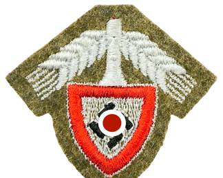 WWII German RAD M43 Field Cap Insignia - Authentic Third Reich Reichsarbeitsdienst Patch