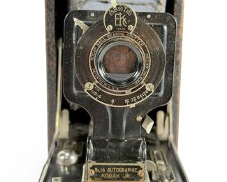 Antique 1920s Kodak No. 1A Autographic Jr. Folding Bellows Camera | Art Deco Display Piece