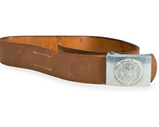 Original WWII German Hitler Youth Belt & Buckle Set - RZM M4/30 Buckle & 1941 bmd Leather Belt
