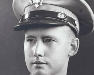 Vintage WWII Era Framed Portrait Photograph of a U.S. Army Air Forces Pilot Officer