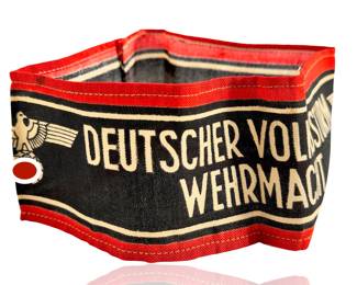 WWII German Volkssturm Wehrmacht Woven Armband, Late War 1944-45