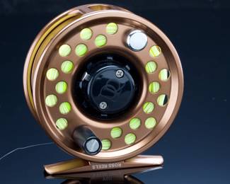 Ross Reels CLA 1.5 Fly Reel - Made in USA - Bronze Large Arbor 3-5wt Trout Reel in Excellent Condition w/ Original Pouch