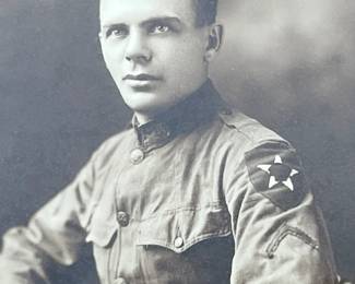 Historic WWI US Army 2nd Infantry "Indianhead" Division Soldier Portrait