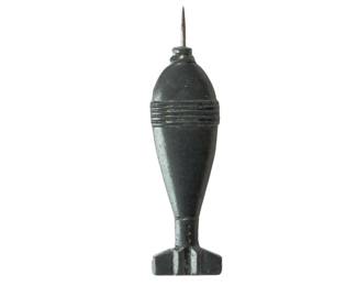 Original German Third Reich WHW Mortar Tinnie, 1935 Winter Relief Donation Pin / Originales deutsches Abzeichen, WHW Mörsergranate, Spende 1935