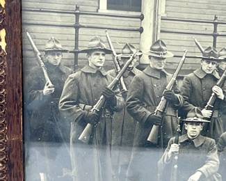 WWI US Army Panoramic Photograph "Guard Mount, Vancouver Barracks" Dated Jan 1, 1918
