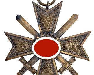 WWII German War Merit Cross 2nd Class with Swords, Mid-War Zinc Production, 1939