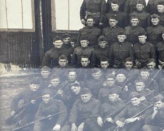 Original WWI US Army Panoramic 'Yardlong' Photograph of an Infantry Company, c. 1918