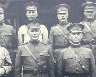 Original WWI Era Framed Photograph of U.S. Army Officers by Jack Spottswood, Jacksonville FL