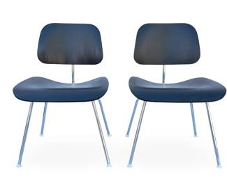 Pair of Authentic Eames for Herman Miller DCM Molded Plywood Dining Chairs, 2004