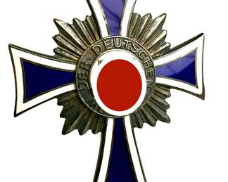 WWII Era Third Reich Honour Cross of the German Mother in Silver - 2nd Class Nazi Mutterkreuz with Full Ribbon