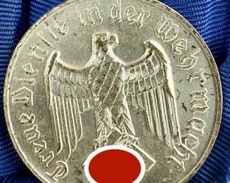 German WWII Luftwaffe 4-Year Long Service Medal - Parade Mount