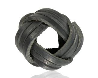 WW2 German Hitler Youth Leather Scarf Knot / Woggle - Authentisches Hitlerjugend Halstuchknoten