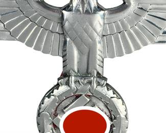 Original Third Reich DRP Reichspost Bus/Vehicle Eagle Reichsadler mit Hakenkreuz c. 1935-45 Trolly Imperial Eagle with Swastika Car Badge